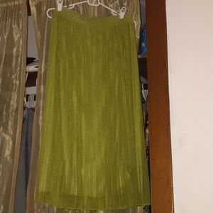 Green long skirt